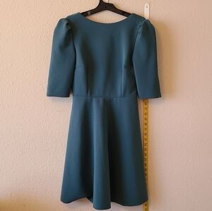 ELLIATT hunter green open back cocktail dress